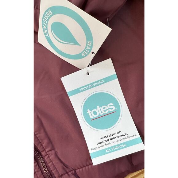 NWT Totes Storm Jacket Size 3XL Men’s Burgundy - Picture 6 of 11